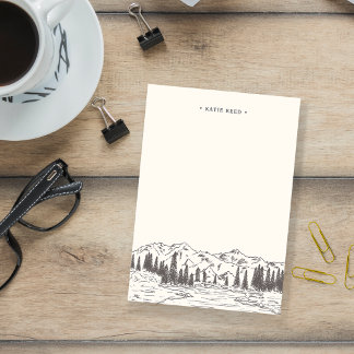 Mountain Sketch Personalized Post-it Notes