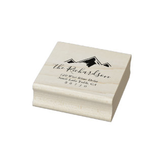 Mountain Sketch Return Address Self-inking Rubber Stamp