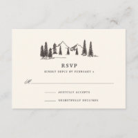 Mountain Sketch RSVP Card