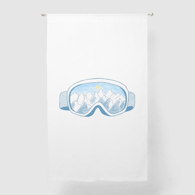 Mountain Ski Goggles   Sheer Curtains (Front)