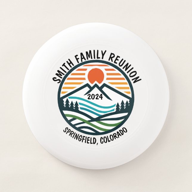 Mountain Ski Trip Family Vacation Commemorative Wham-O Frisbee (Front)