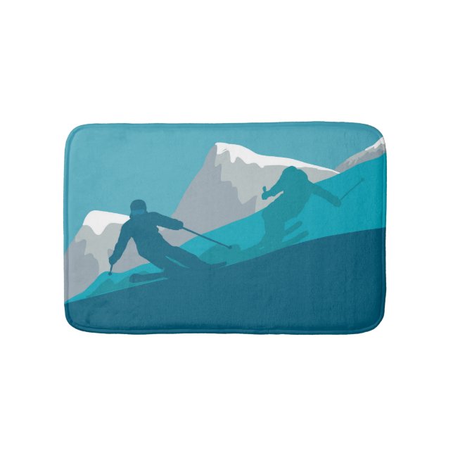  Mountain Skiing  Sport  Bath Mat (Front)