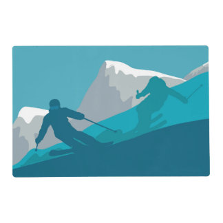 Mountain Skiing Sport Placemat