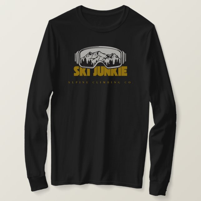 Mountain Skiing T-Shirt (Design Front)