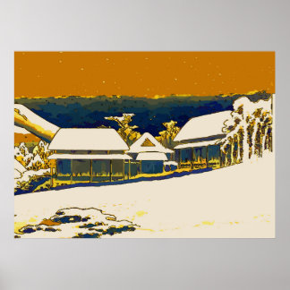 Mountain Snow, Abstract Poster