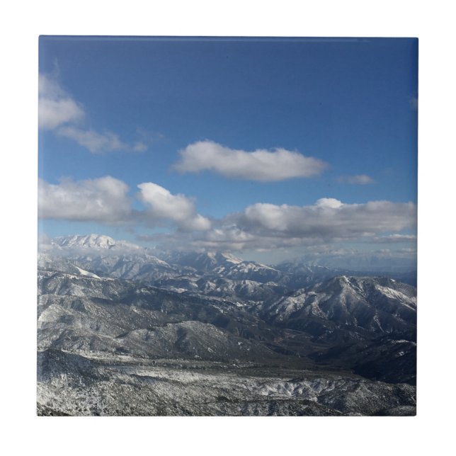 Mountain Snow Ceramic Tile (Front)