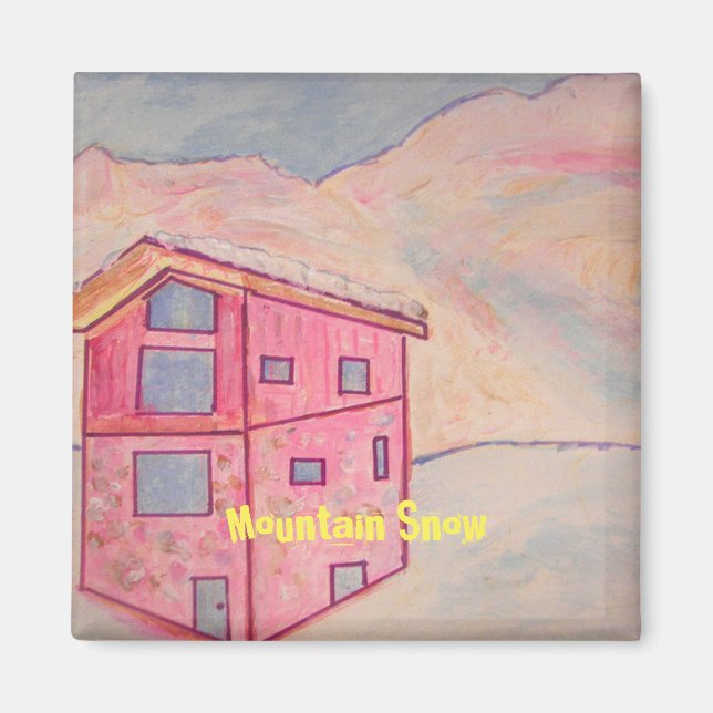 Mountain Snow Magnet (Front)