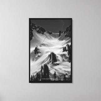 Mountain Snow Trail Canvas Print