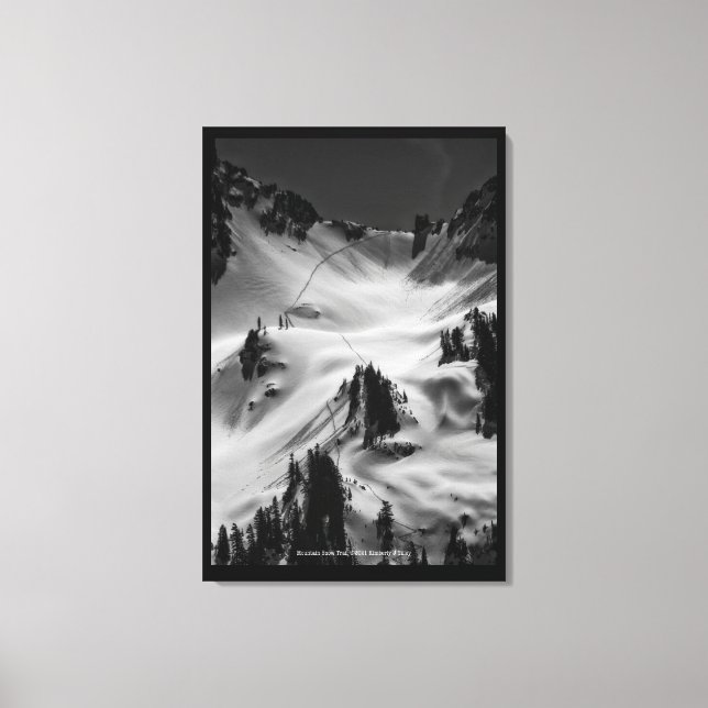 Mountain Snow Trail Canvas Print (Front)