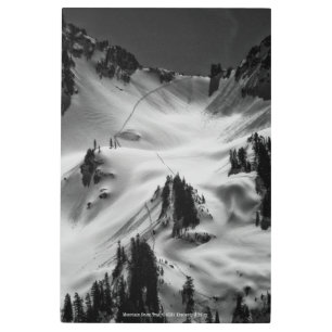 Mountain Snow Trail Metal Print