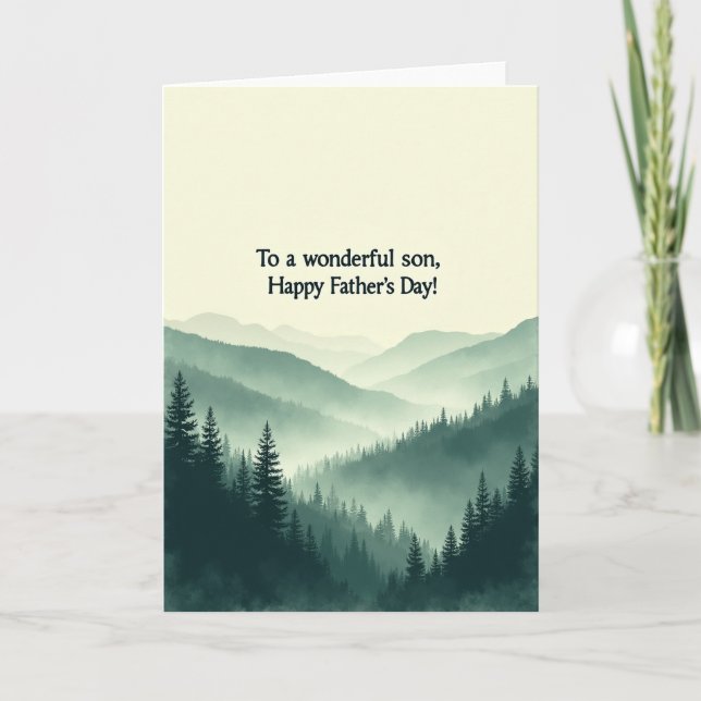 Mountain Son Fathers Day Card (Front)