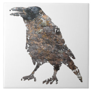 Mountain Spirits - Crow Ceramic Tile