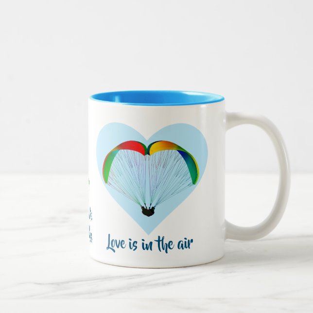 Mountain Sports Love is in the Air Personalized Two-Tone Coffee Mug (Right)