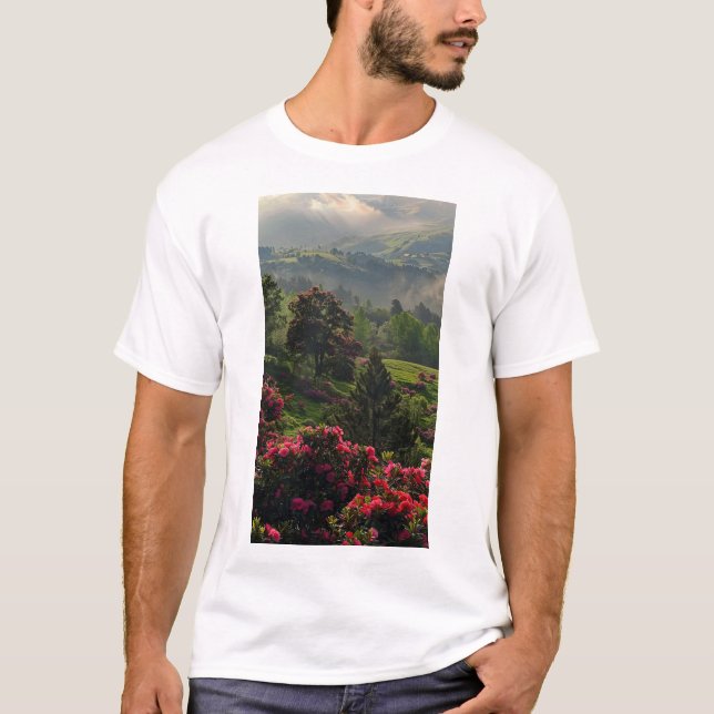 Mountain Spring Nature Hiking T-Shirt (Front)