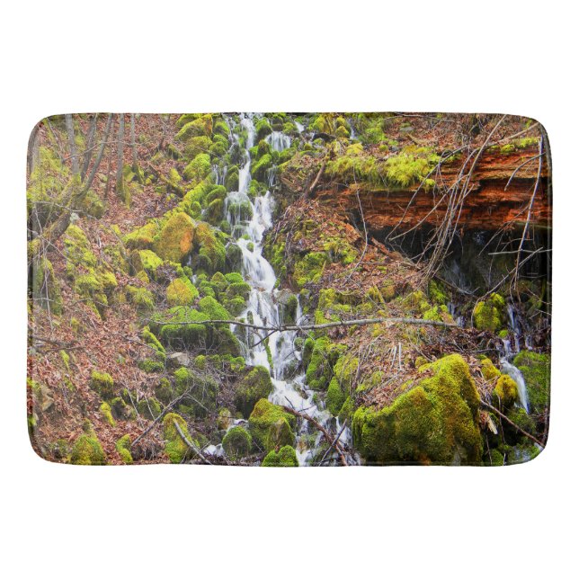 Mountain spring waterfall..... bath mat (Front)
