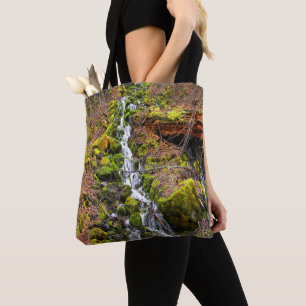 Mountain spring waterfall..... tote bag
