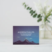 Mountain Starry Silhouette Custom Business Card (Standing Front)