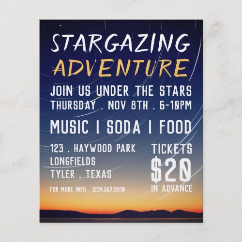 Mountain Stars Planetarium Event Advertising Flyer