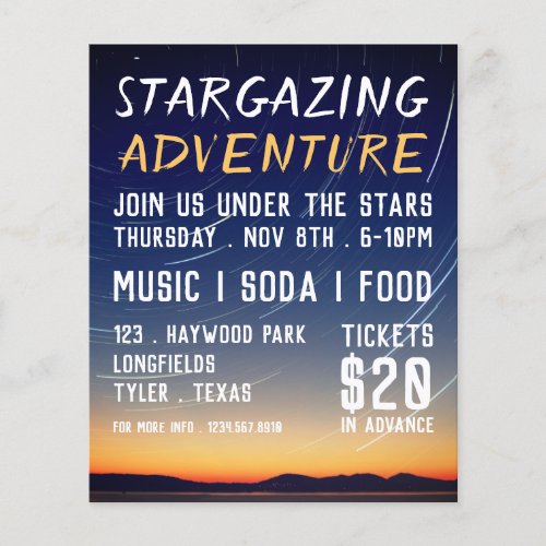 Mountain Stars Planetarium Event Advertising Flyer