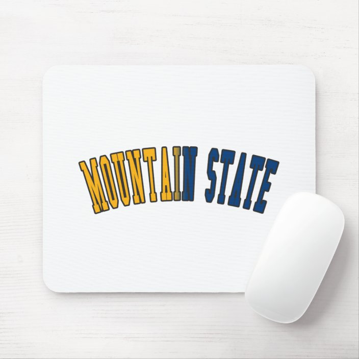 Mountain State in State Flag Colors Mousepad