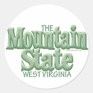 Mountain State, West Virginia Classic Round Sticker