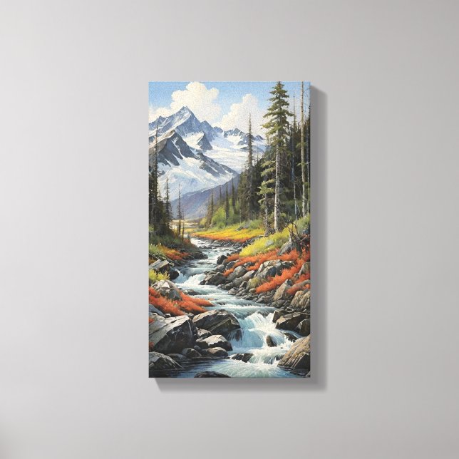 Mountain Stream Canvas Wall Art (Front)