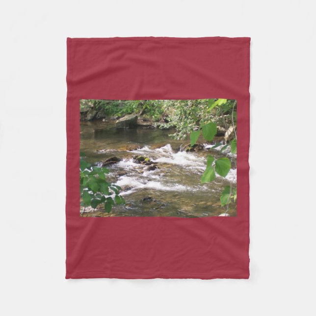 Mountain Stream Fleece Blanket (Front)