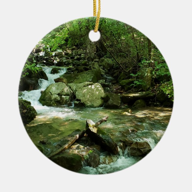 Mountain Stream in Cumberland Gap TN Ceramic Ornament (Front)