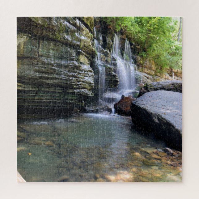 Mountain Stream Swimming Hole - 20x20 inch Jigsaw Puzzle (Vertical)