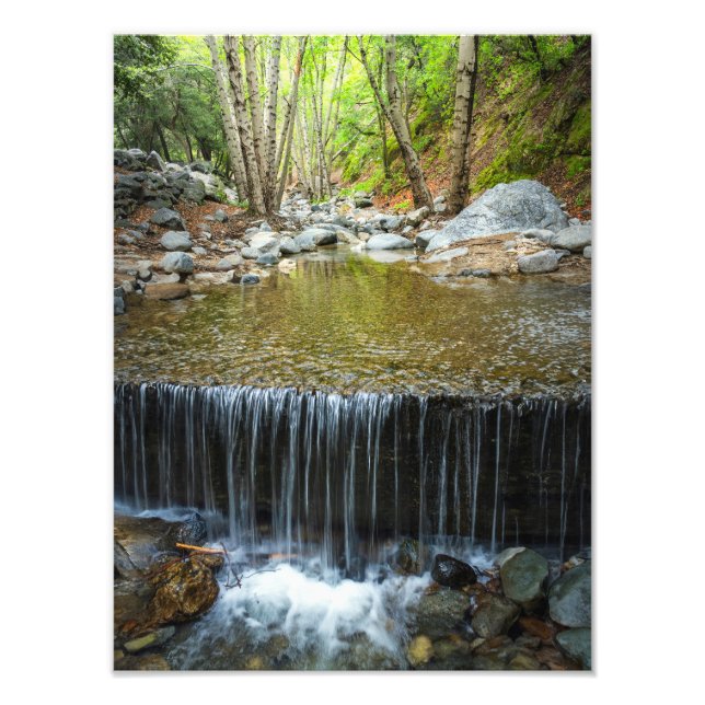 Mountain Stream Waterfall – Nature Landscape Print (Front)