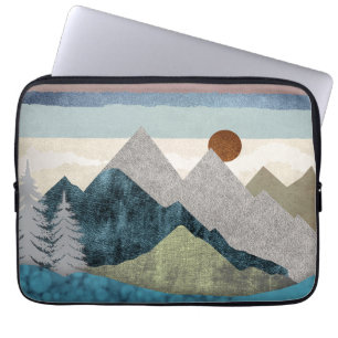 Mountain Striped Sky Laptop Sleeve