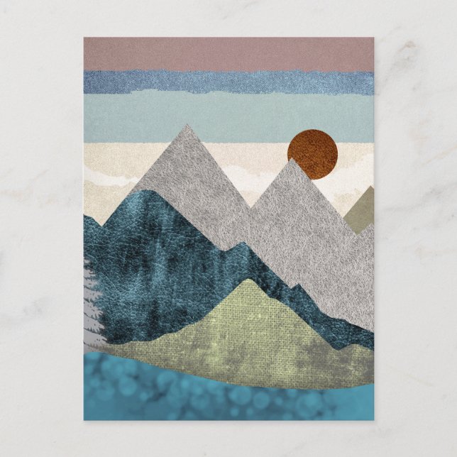 Mountain Striped Sky Postcard (Front)