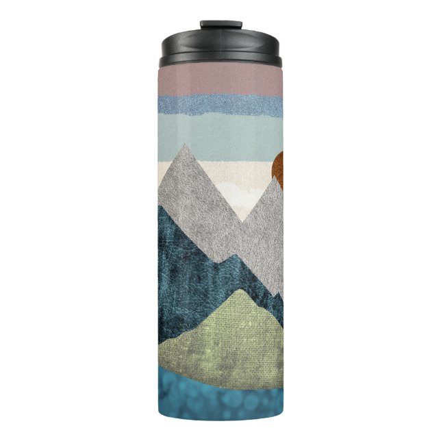 Mountain Striped Sky Thermal Tumbler (Front)