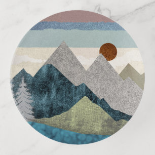 Mountain Striped Sky Trinket Tray