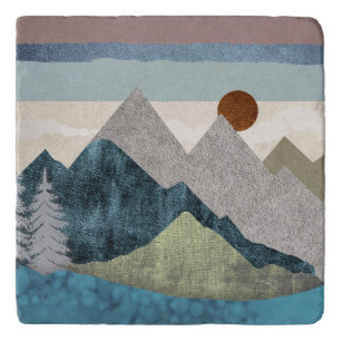 Mountain Striped Sky Trivet