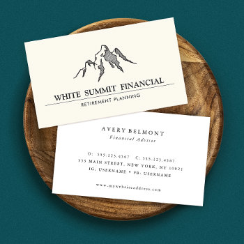 Mountain Summit Finance Professional Business Card by sm_business_cards at Zazzle