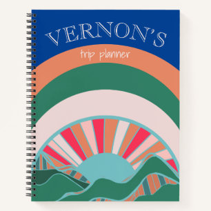 Mountain Sun Bright Travel Trip Planner Notebook