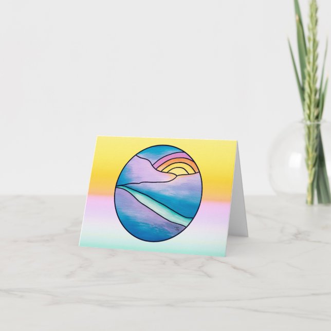 Mountain Sunrise Blank Card (Front)