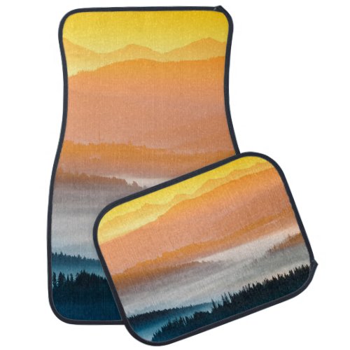 Mountain Sunrise Breathtaking Landscape Car Floor Mat