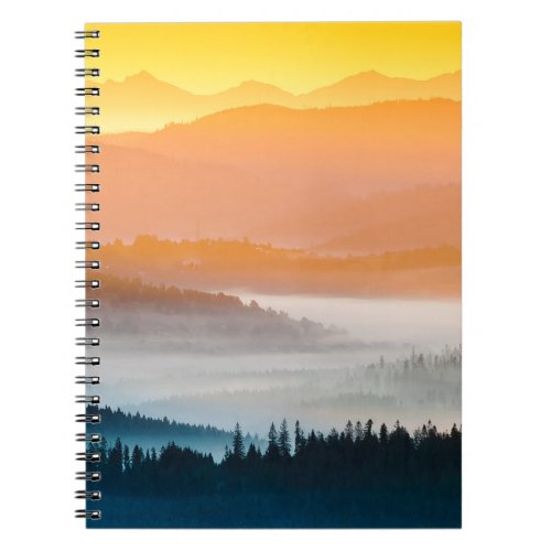 Mountain Sunrise Breathtaking Landscape Notebook