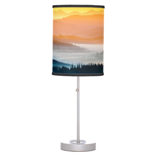 Mountain Sunrise Breathtaking Landscape Table Lamp