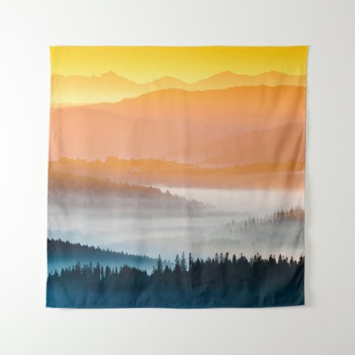 Mountain Sunrise Breathtaking Landscape Tapestry