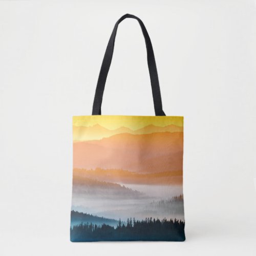 Mountain Sunrise Breathtaking Landscape Tote Bag