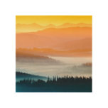 Mountain Sunrise: Breathtaking Landscape Wood Wall Art