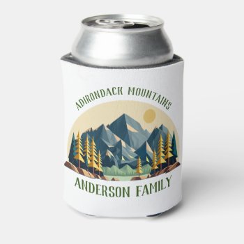 Mountain Sunrise Family Name  Can Cooler by MaggieMart at Zazzle