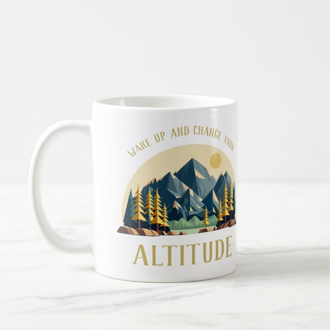 Mountain Sunrise Hiker Coffee Mug (Left)