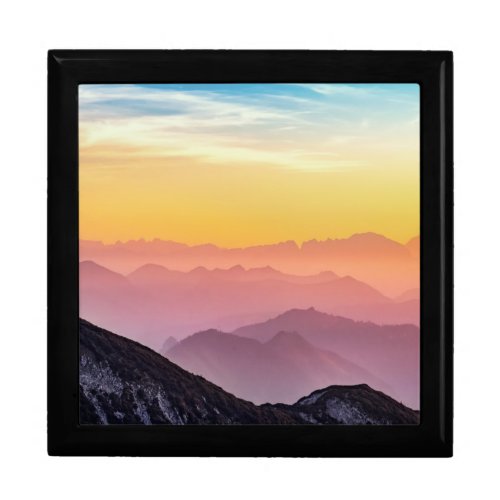 Mountain Sunrise Peaceful Colorful Inspirational Gift Box