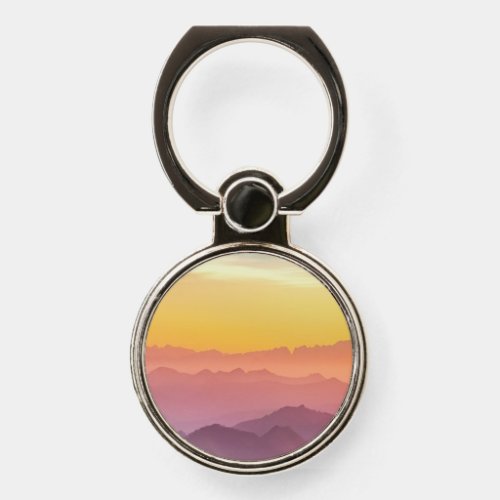 Mountain Sunrise Peaceful Colorful Inspirational Phone Ring Stand