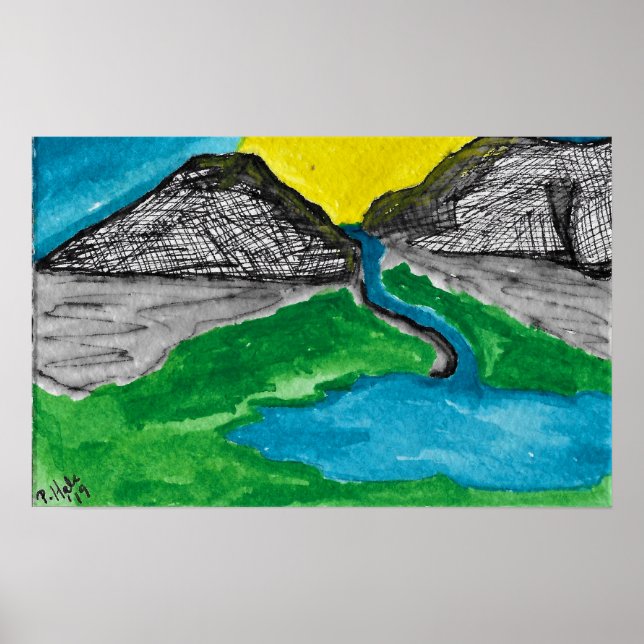 Mountain Sunrise Poster (Front)