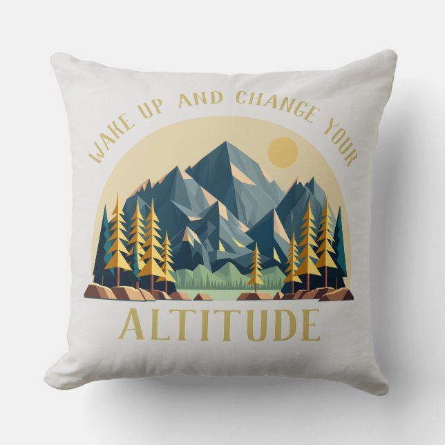 Mountain Sunrise Throw Pillow (Front)